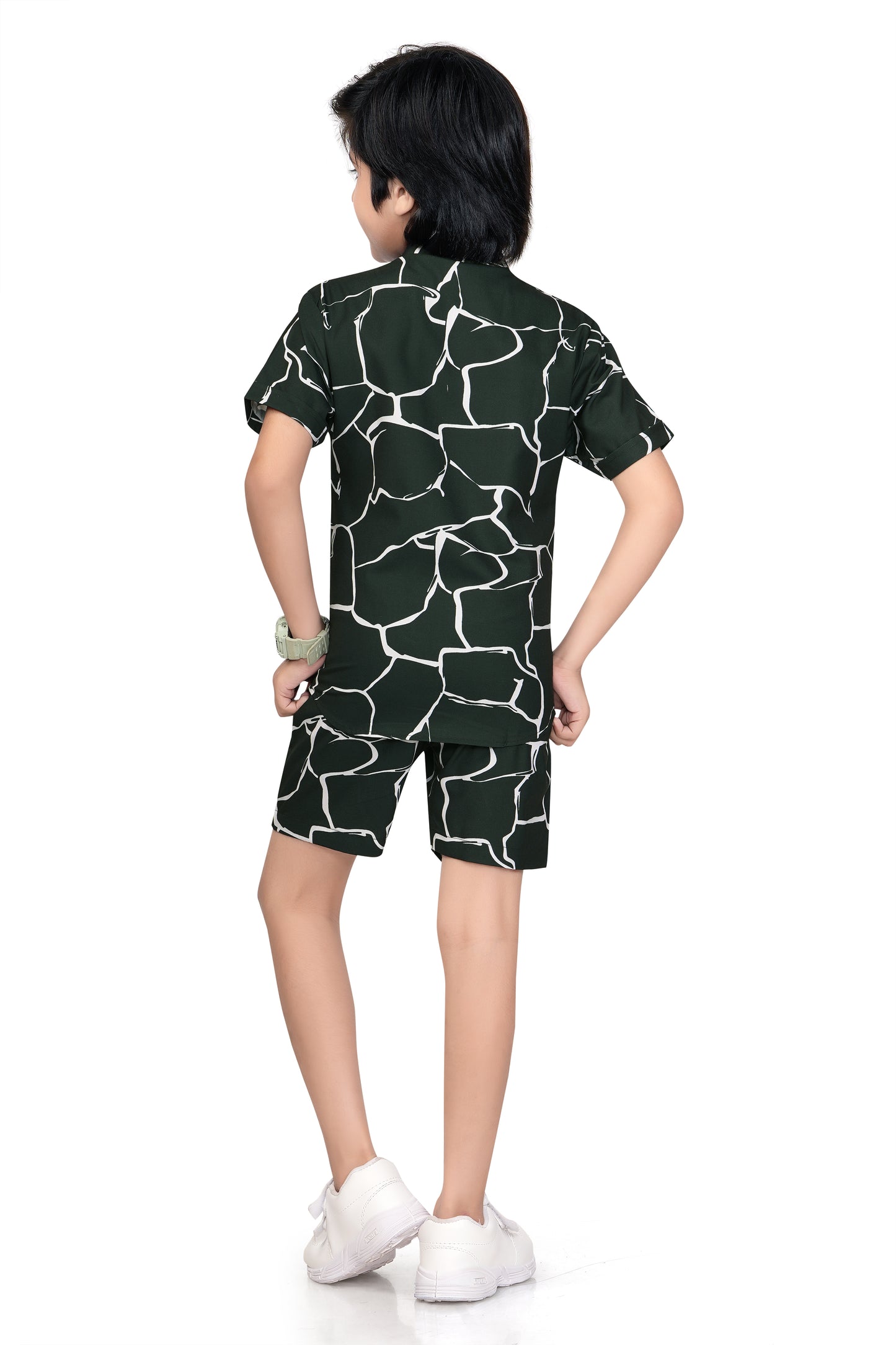Abstract-Line-Art-Printed-Boys-Co Ord-Set-BackView