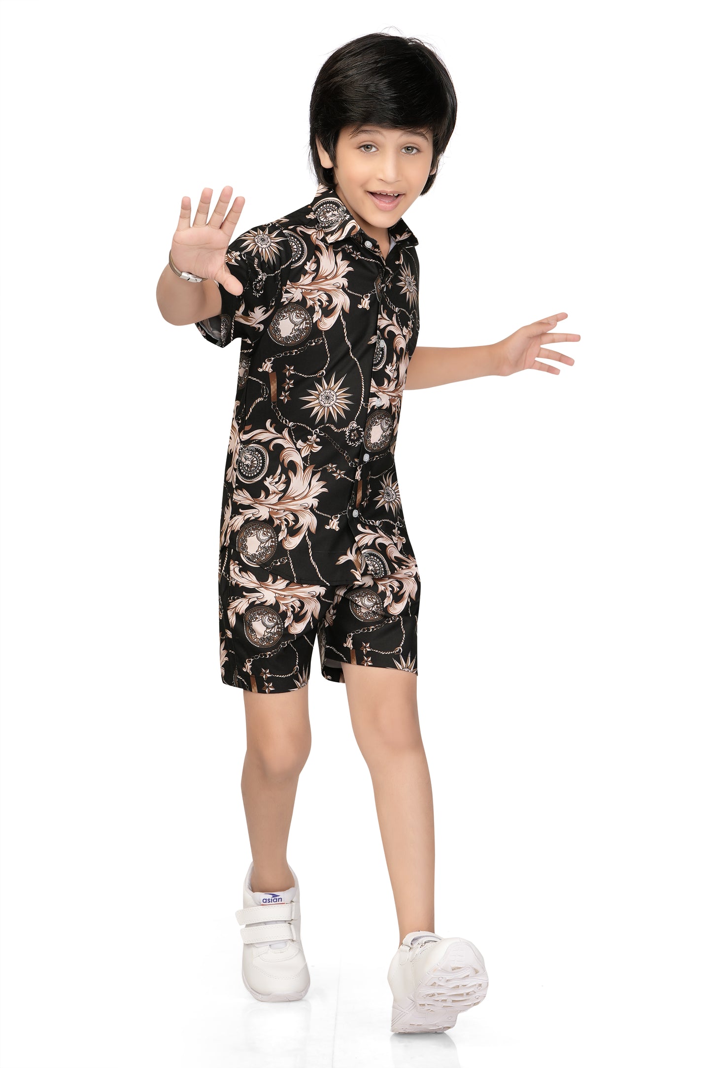Black-Ornamental-Printed-Boys-Co-Ord-Set