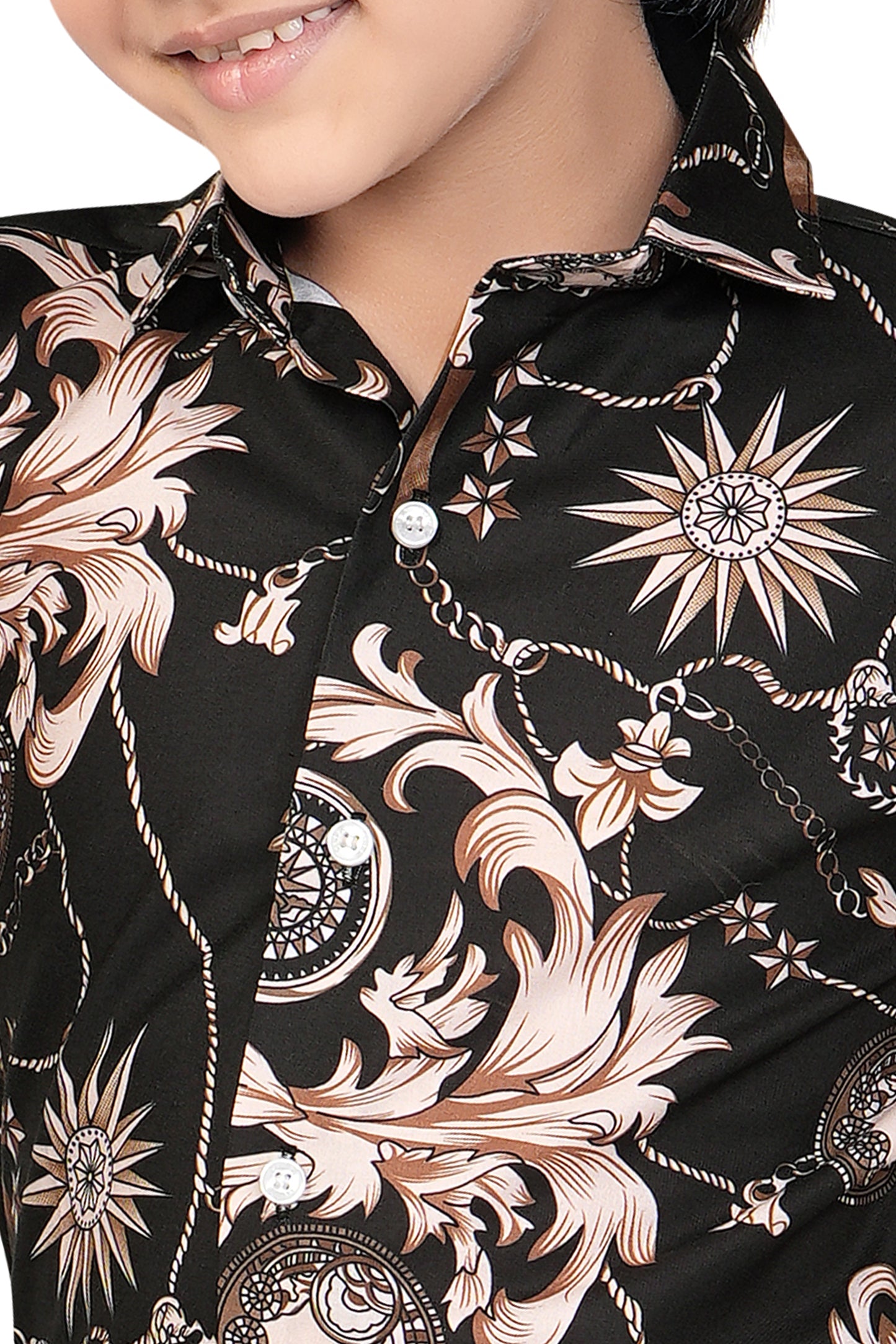 Black-Ornamental-Printed-Boys-Co-Ord-Set-ZoomView