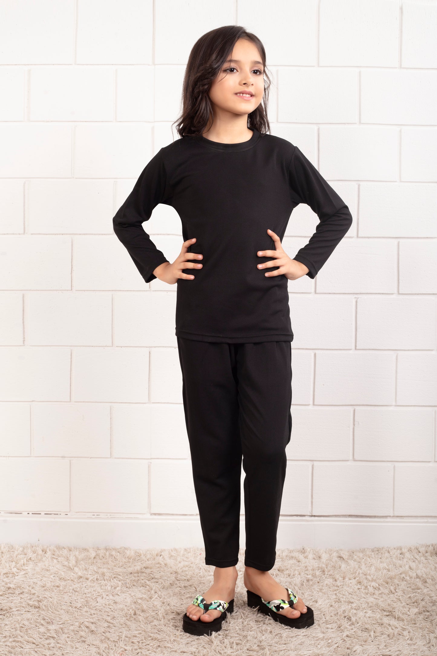 Black_Pure_Cotton_Pajama_Set_for_Girl