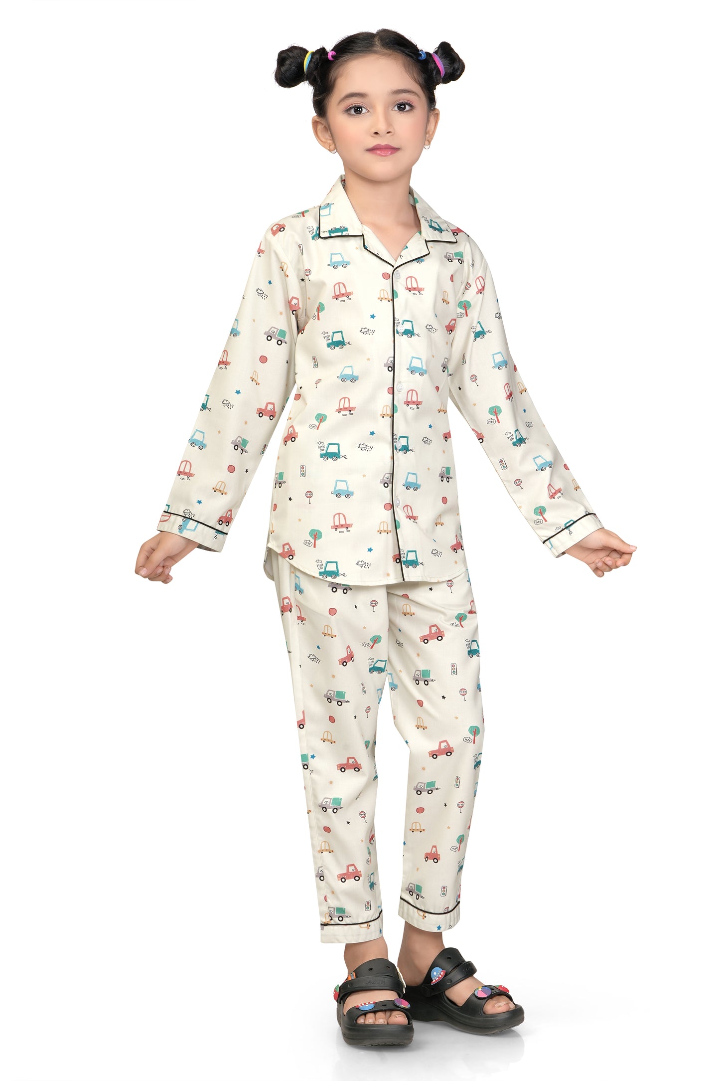 Car-Printed-Girl-Cotton-Night-suit-Set