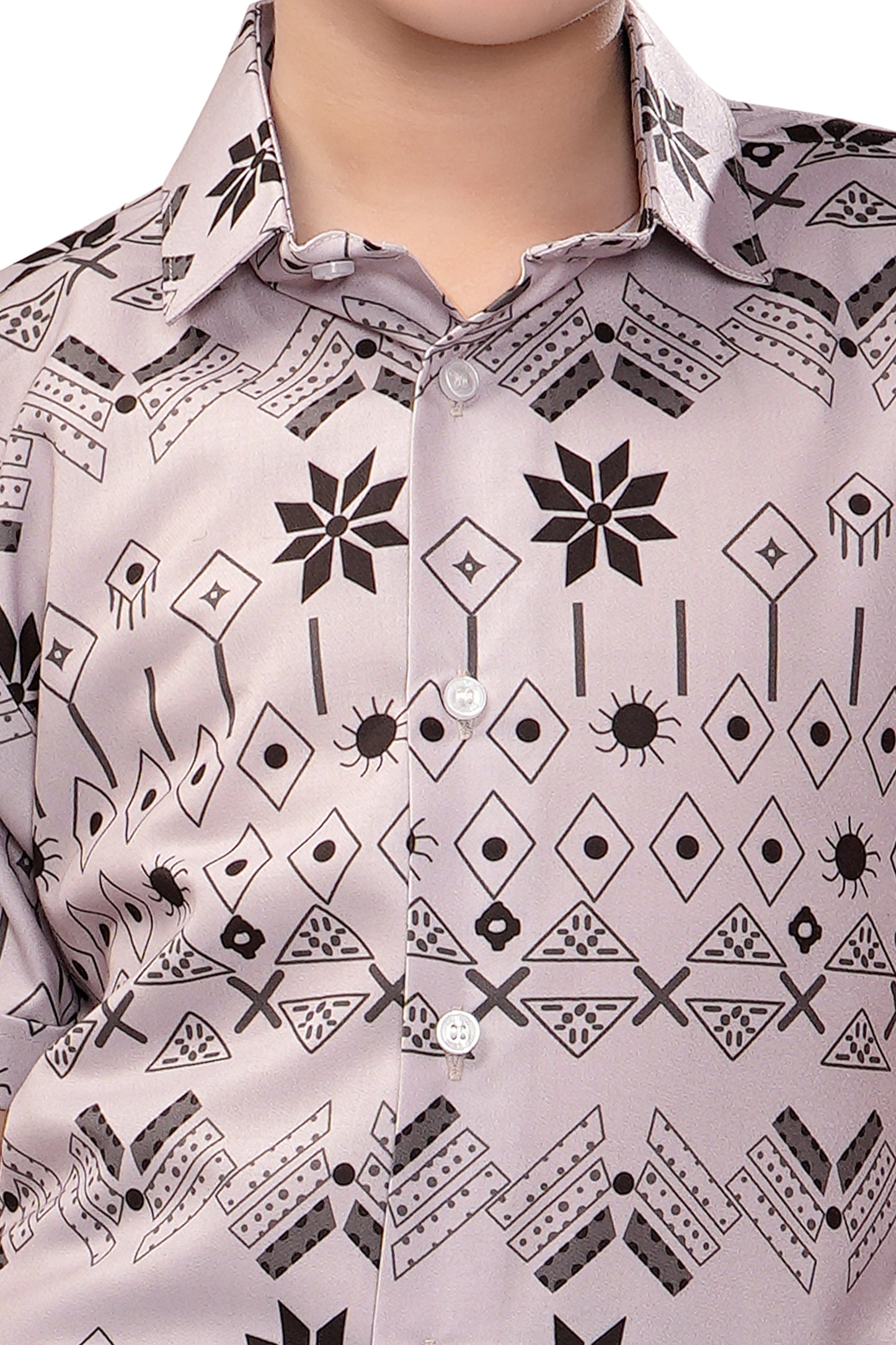 Geometric Tribal Printed Girls Cotton Co Ord Set - G 348