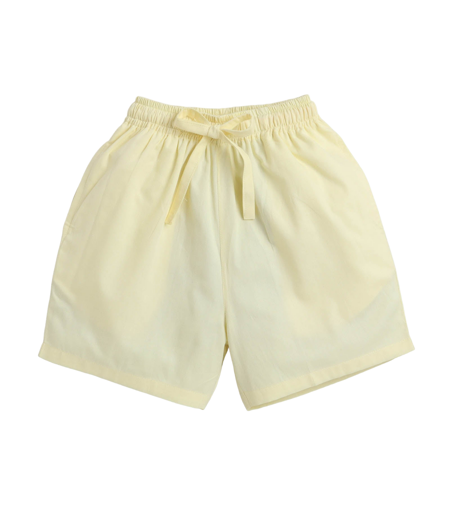 Digital Tulip Floral Printed Cotton Shirt with Yellow Shorts