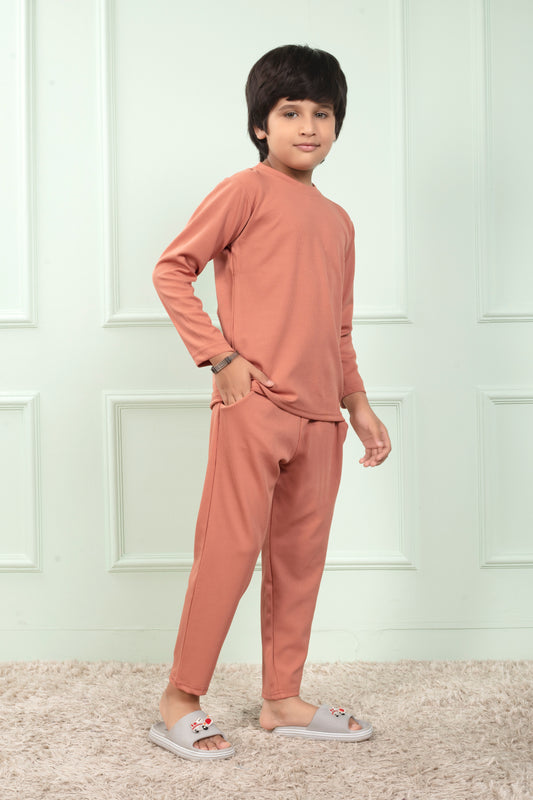 Pure Cotton Mario rib Pinch Pajama for kids