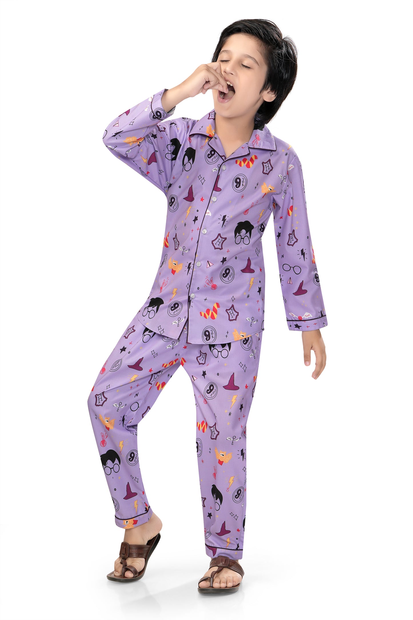Lavender-Harry-Potter-Printed-Cotton-Night-Suit-Set-Club96