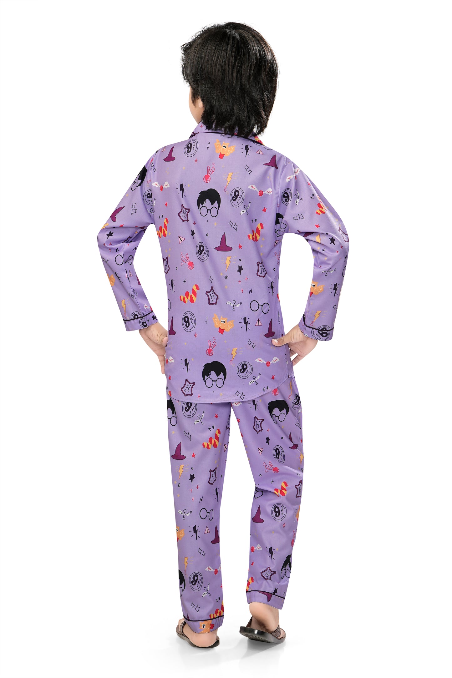 Lavender-Harry-Potter-Printed-Cotton-Night-Suit-Set-BackView