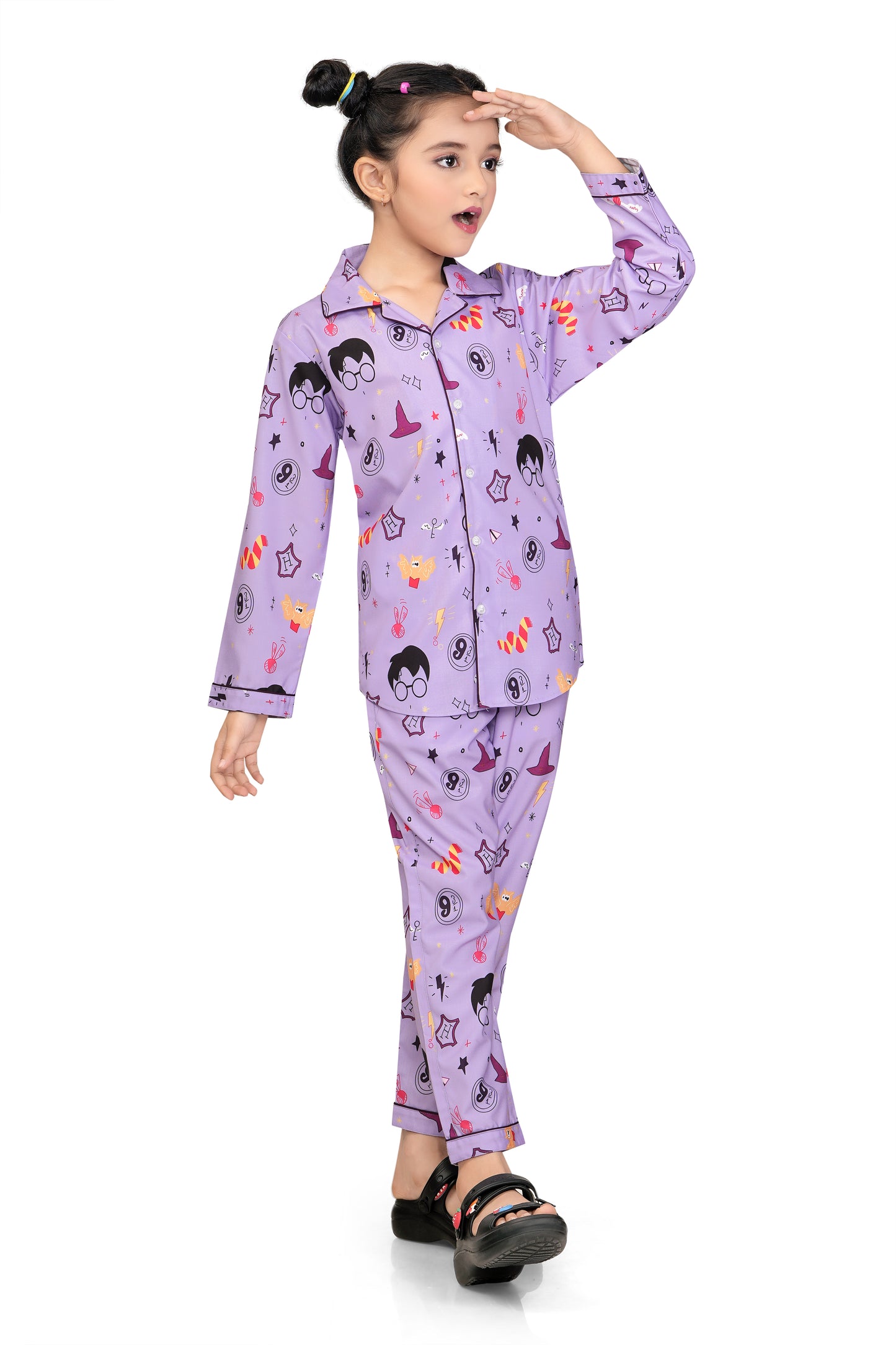 Lavender-Harry-Potter-Printed-Night-Suit-Set-Sideview