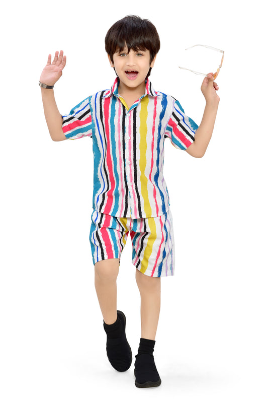 Multicolor Printed Summer Cotton Co-Ord Set for - Club96