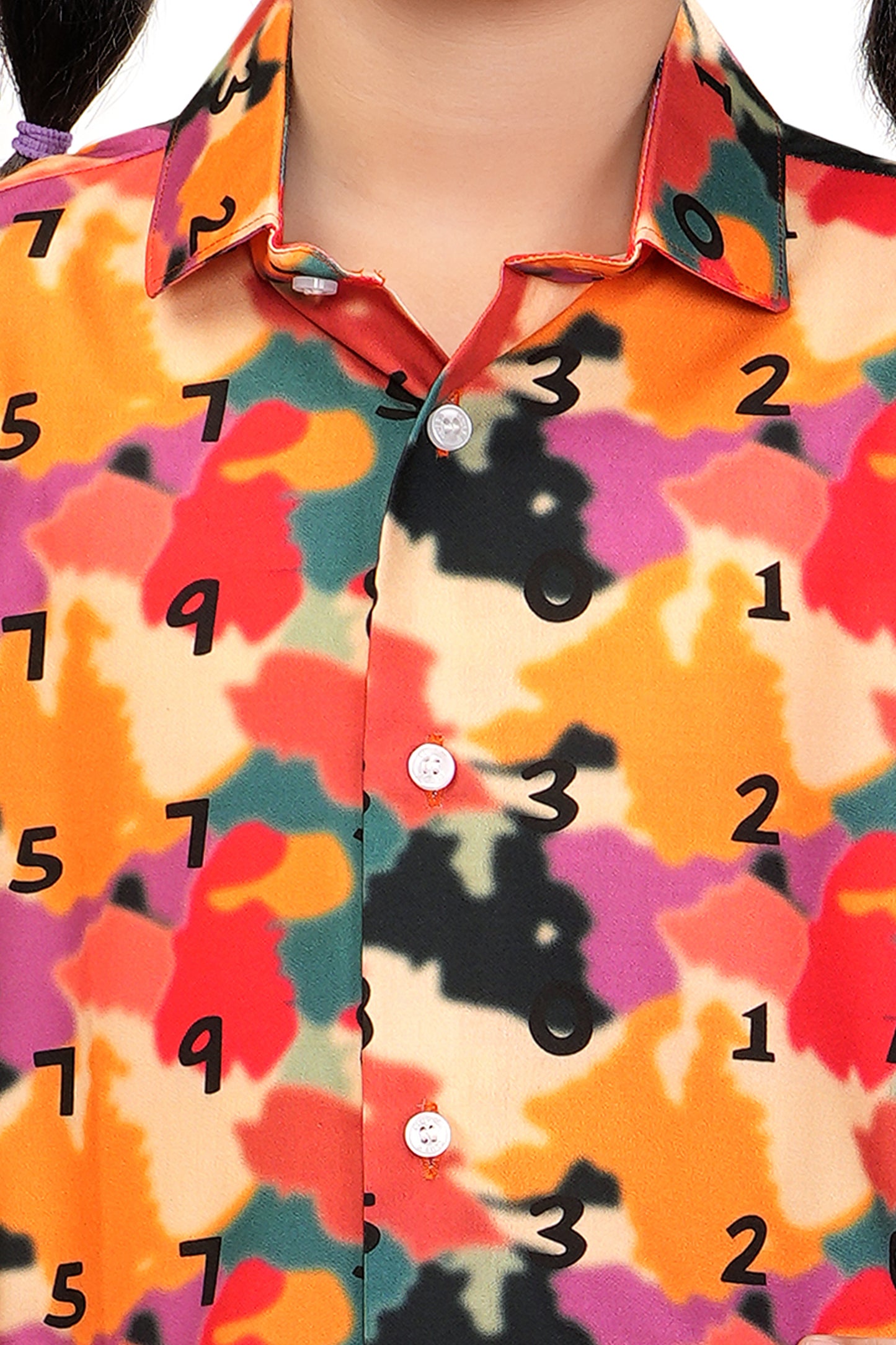 Multicolor-camouflage-Printed-Girls-Cotton-Co-Ord-Set-ZoomView