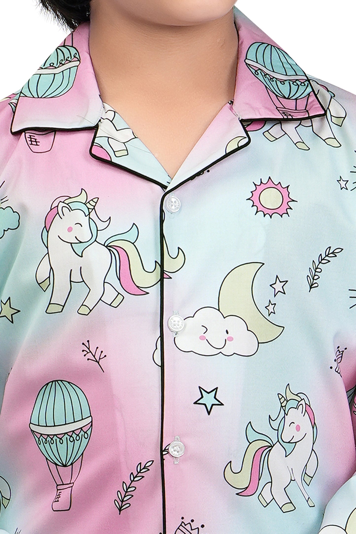 Pink-and-Blue-Unicorn-Printed-Cotton-Nightsuit-Set-ZoomView