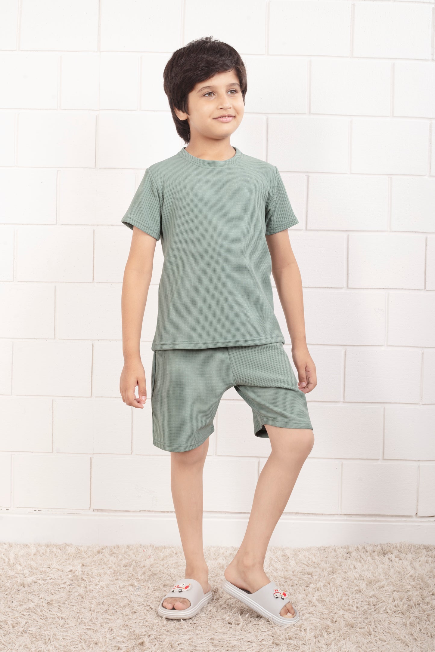 Pure_Cotton_Waffle_Light_Green_shorts_and_top_set - Stylist