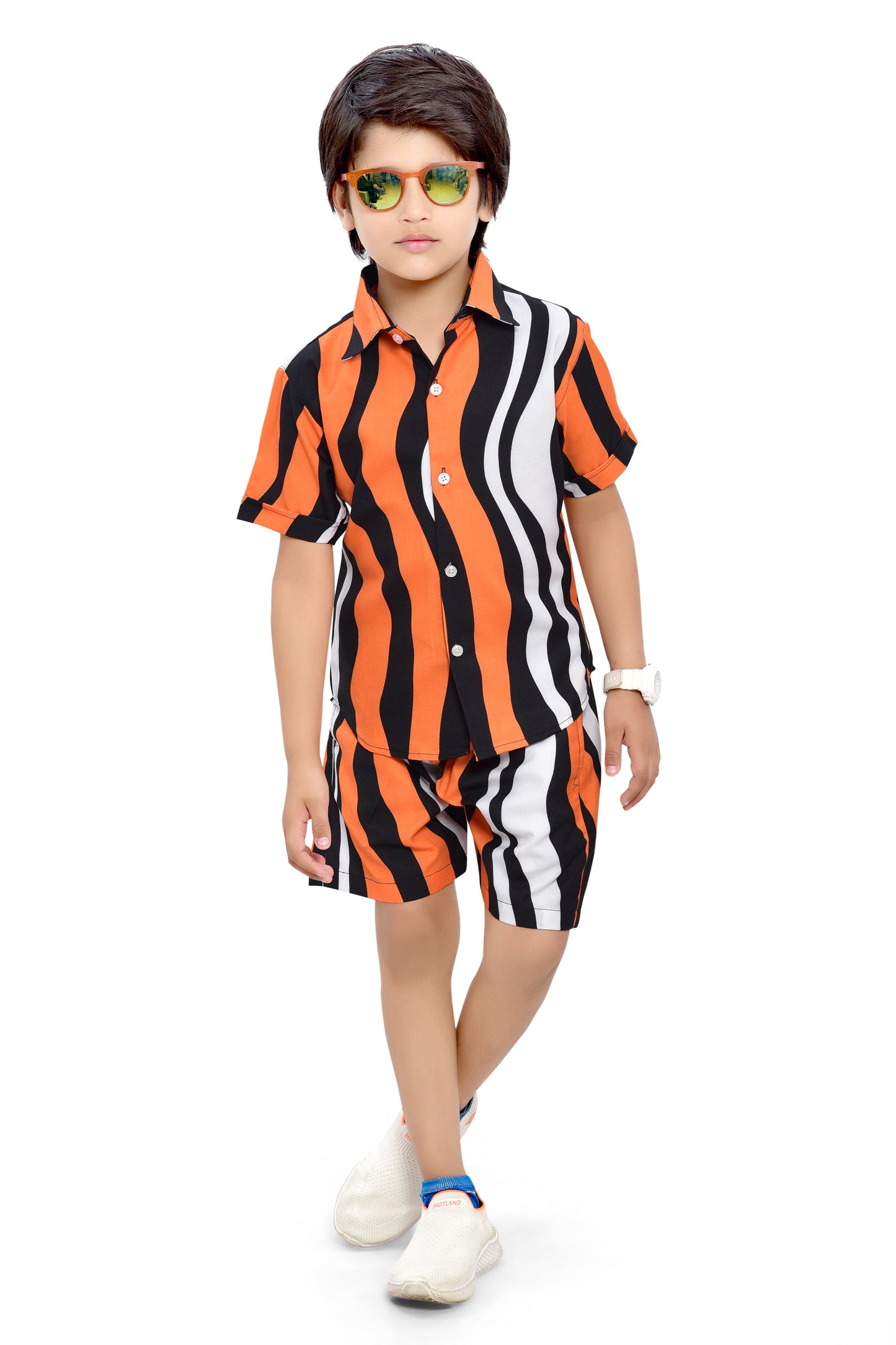 Rainbow Lining Printed Cord Set for Boys - Club96