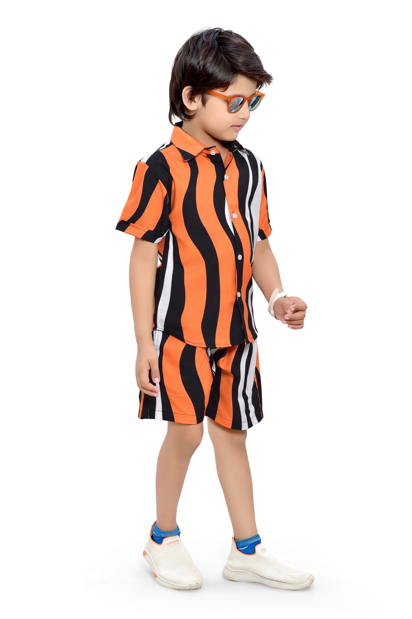 Rainbow Lining Printed Cord Set for Boys - Stylist