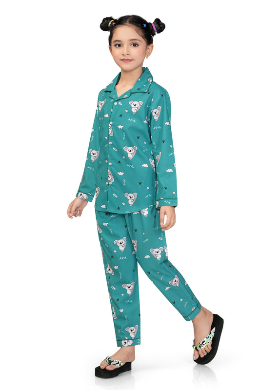 Teddy-Bear-Printed-Girl-Cotton-Nightsuit-Set-Club96