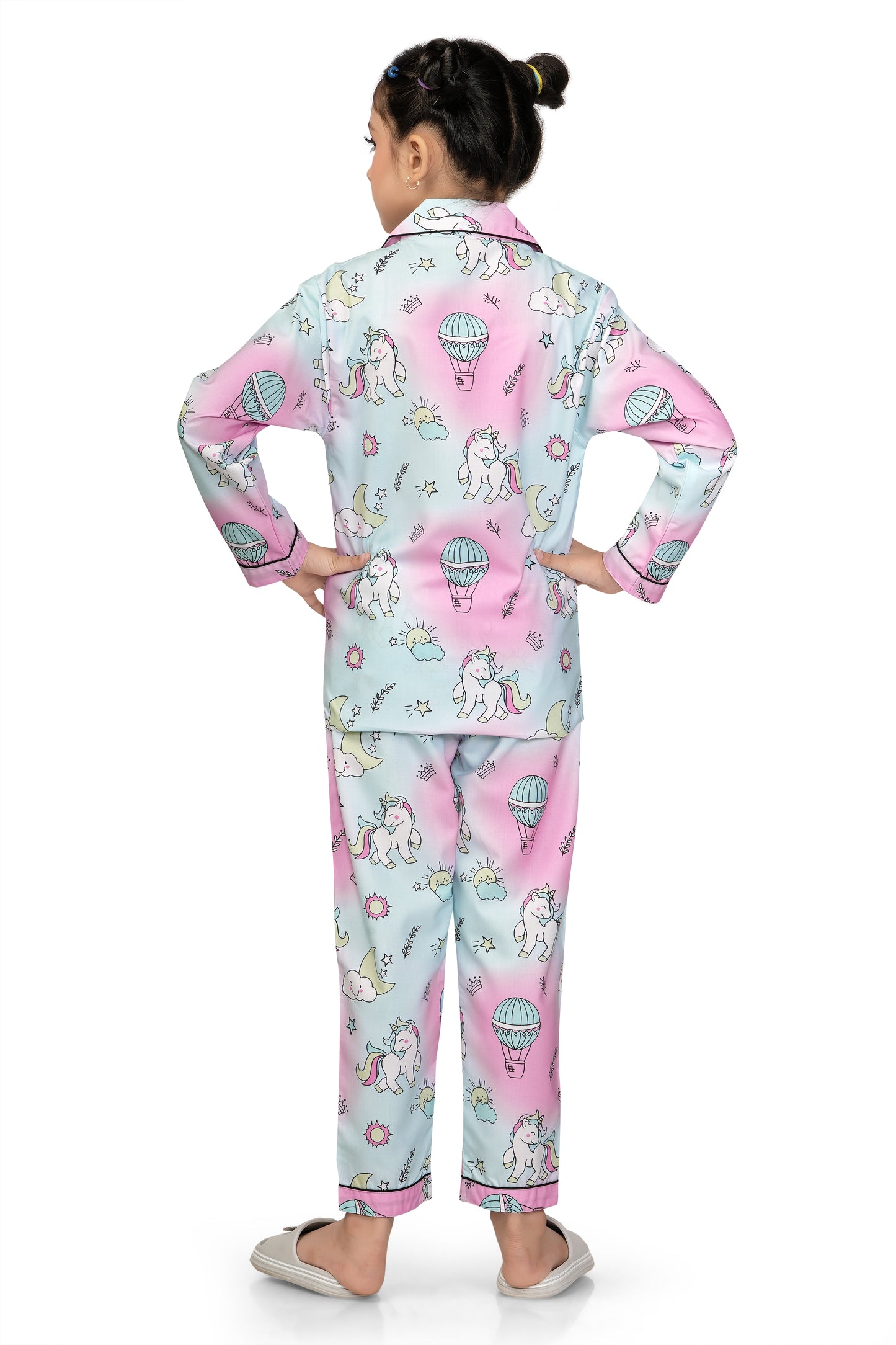 Unicorn-Printed-Cotton-Girl-Nightsuit-Set-BackView