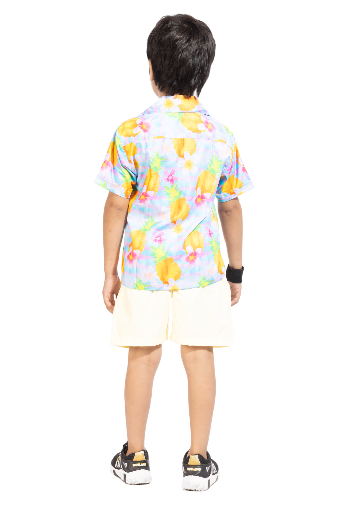 Pine Hawain Digital printed Shirt with Yellow solid Shorts