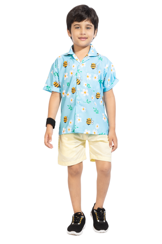 Beelious Digital printed Shirt with yellow solid Shorts