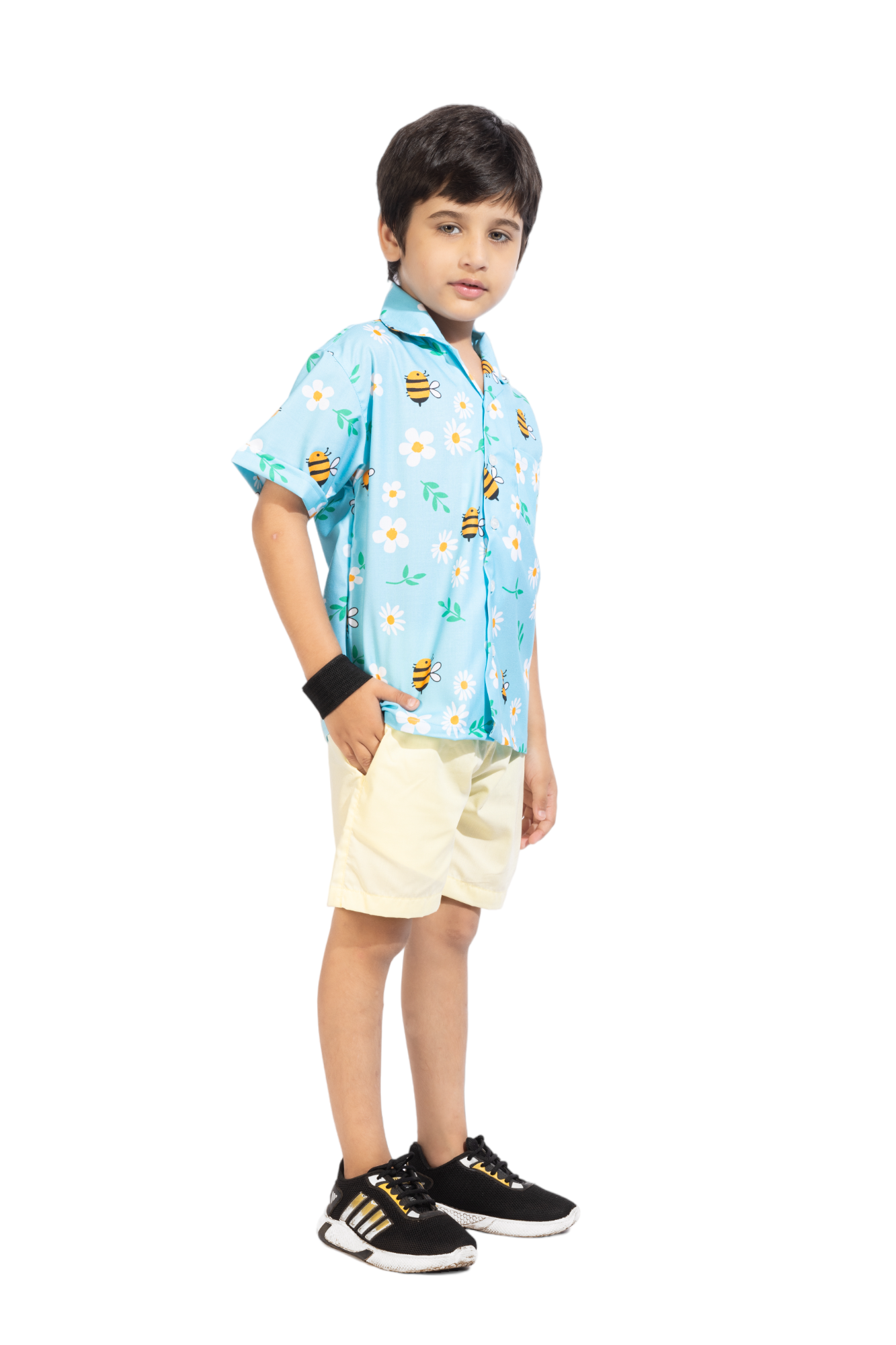 Beelious Digital printed Shirt with yellow solid Shorts