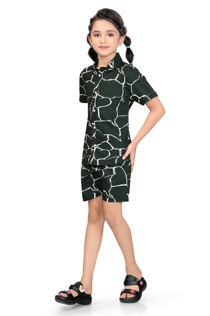 Abstract-Line-Art-Printed-Girls-Cotton-Co-Ord-Set-SideView