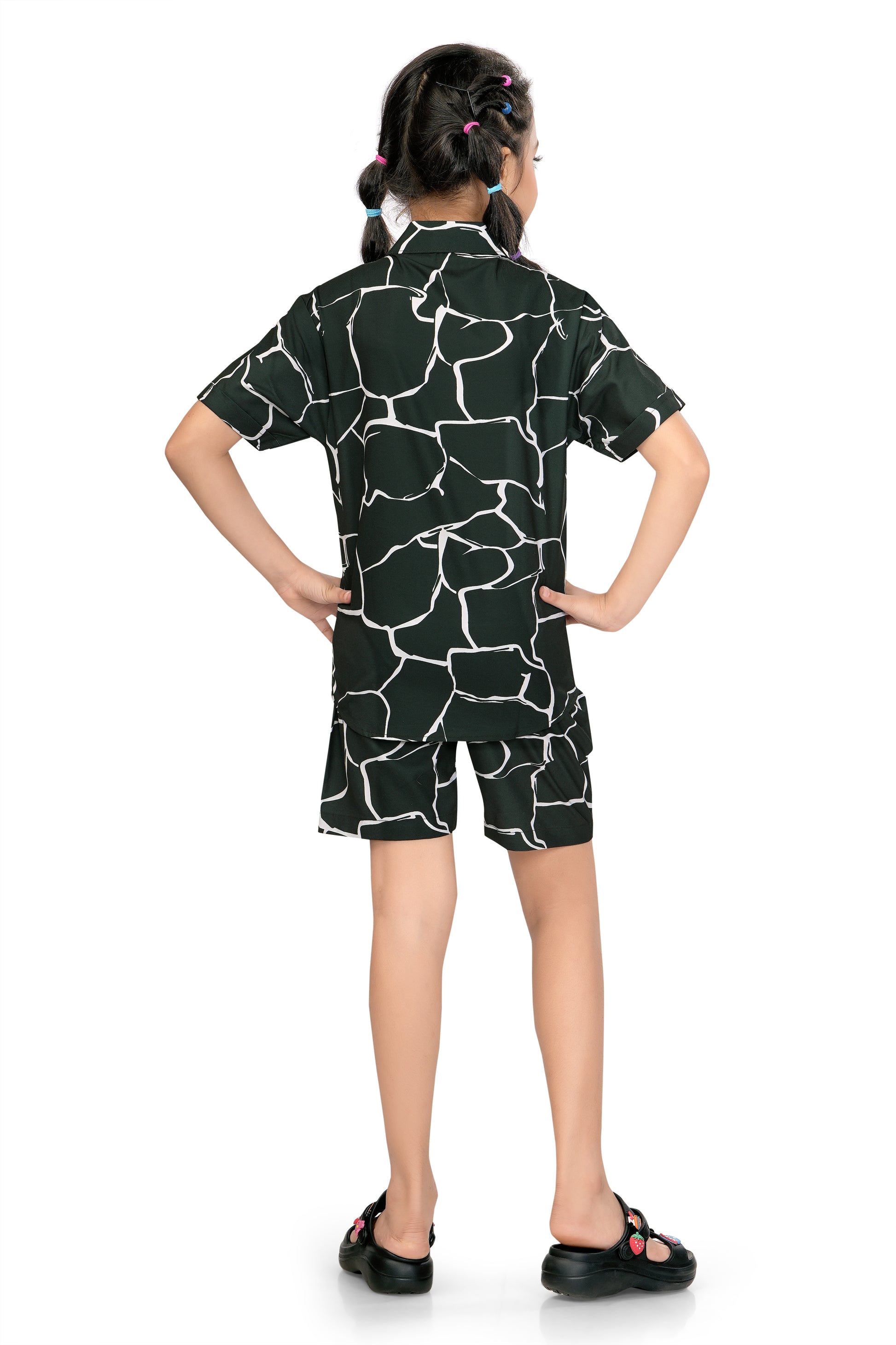 Abstract-Line-Art-Printed-Girls-Cotton-Co-Ord-Set-BackView