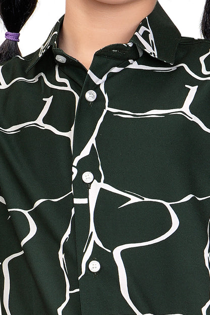 Abstract-Line-Art-Printed-Girls-Cotton-Co-Ord-Set-ZoomView