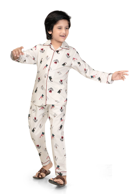 Bird-and-Flower-Printed-Boys-Cotton-Nightsuit-Club96