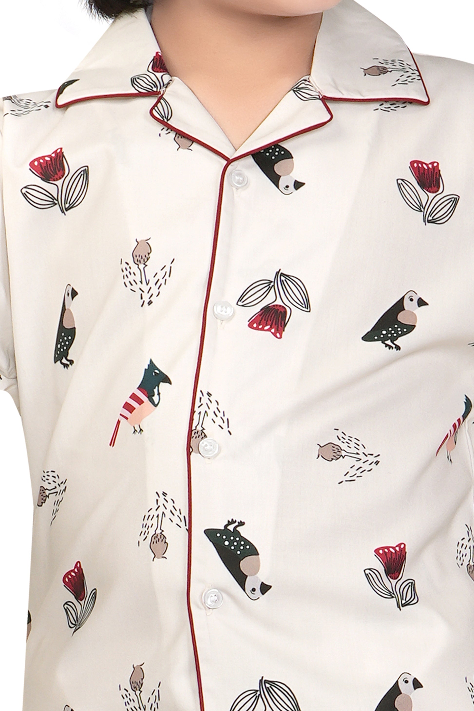Bird-and-Flower-Printed-Boys-Cotton-Nightsuit-Zoomview