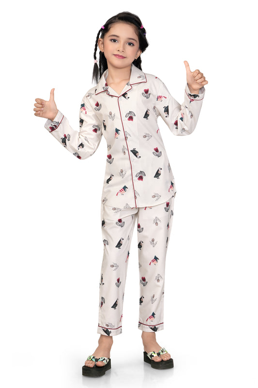 Bird-and-Flower-Printed-White-Nightsuit-Club96