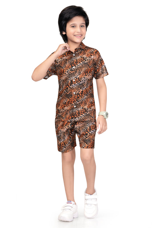 Brown-Leopard-Printed-Boys-Co-Ord-Set