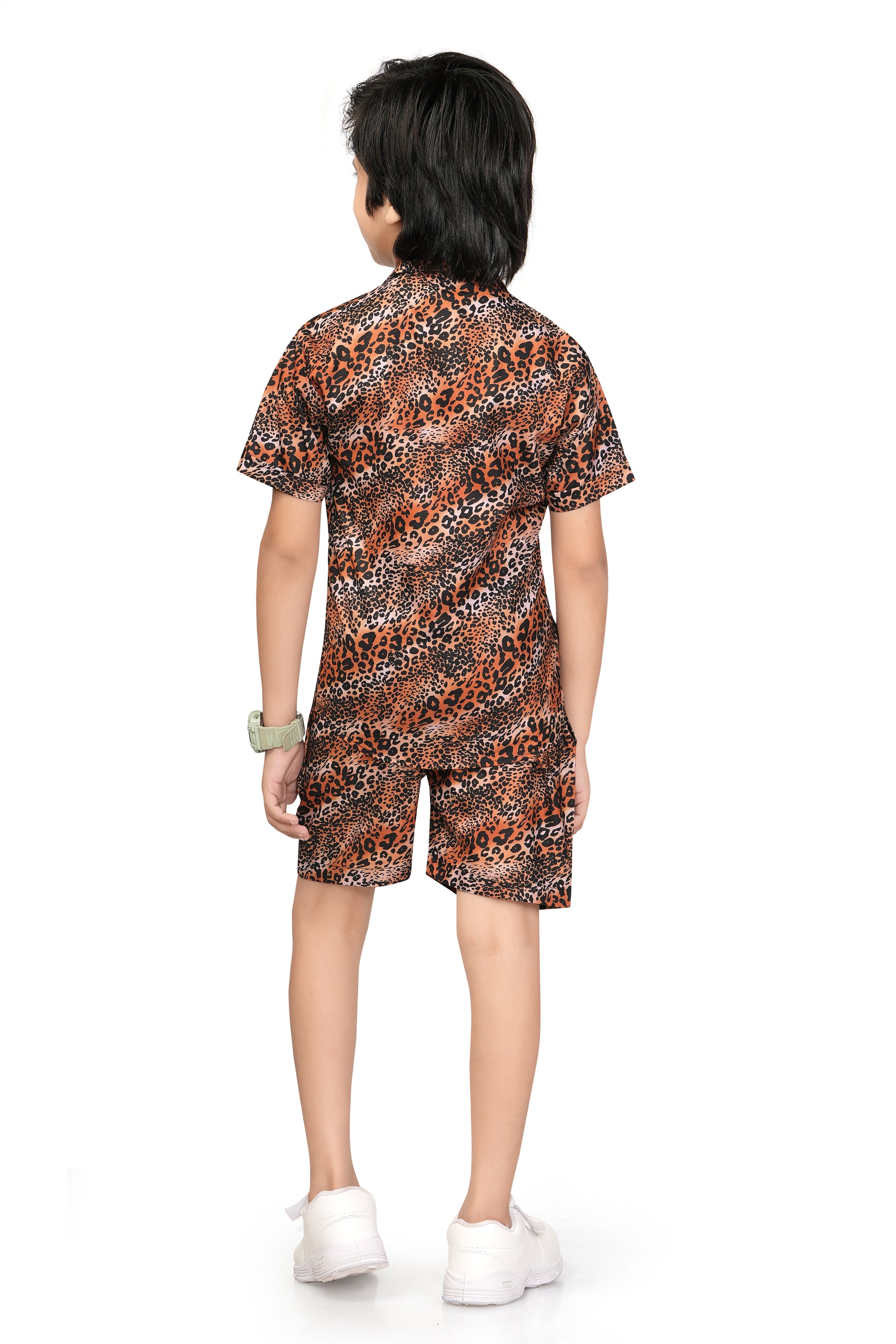 Brown-Leopard-Printed-Boys-Co-Ord-Set-BackView