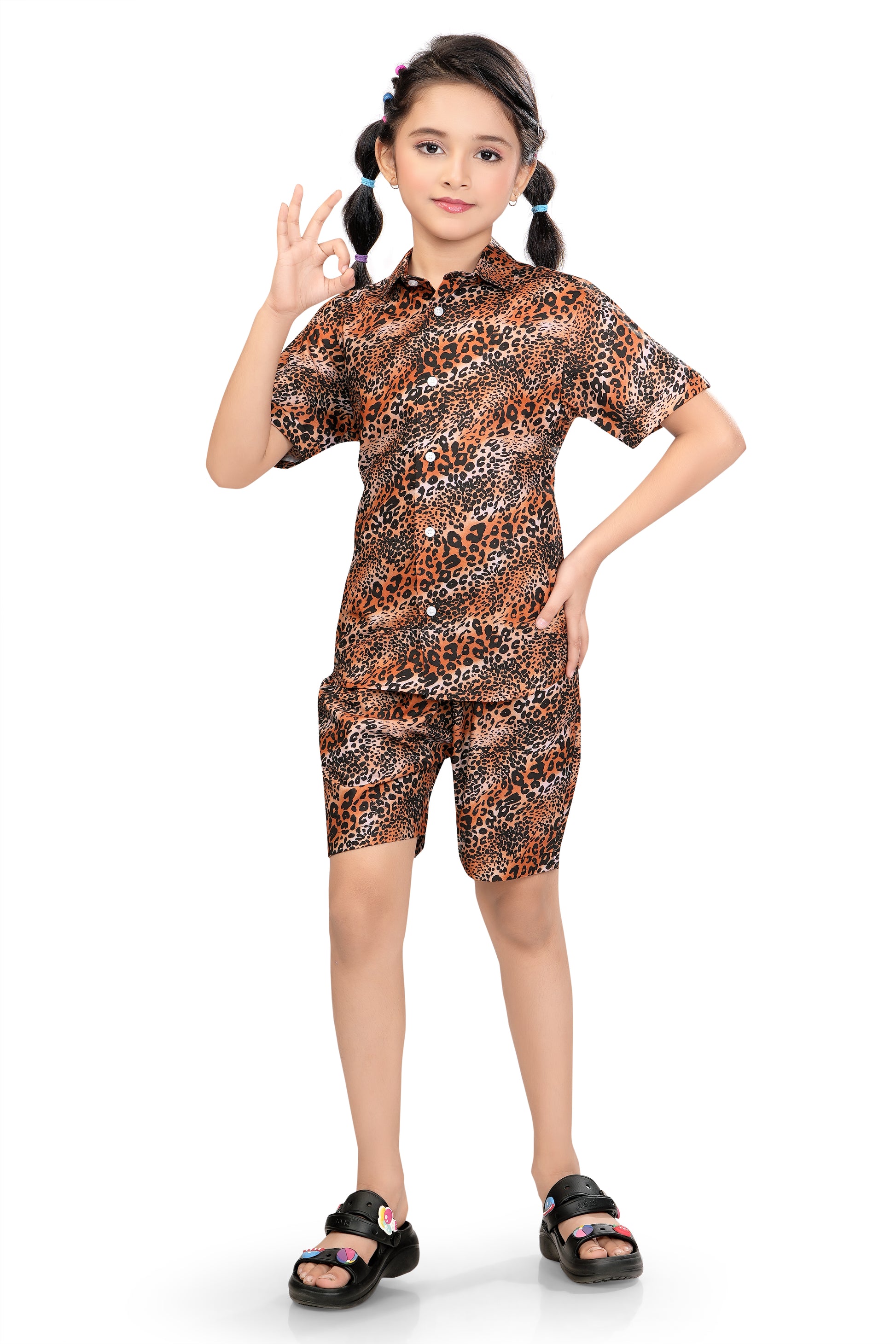 Brown-Leopard-Printed-Girls-Cotton-Co-Ord-Set-Club96