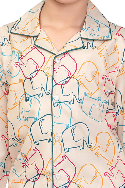Elephant-Print-Cotton-Girl-Nightsuit-Set-ZoomView