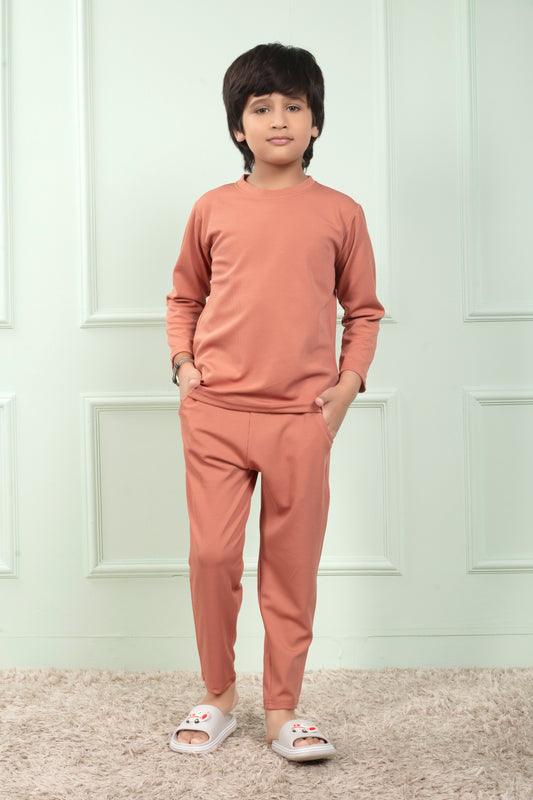 Pure Cotton Mario rib Pinch Pajama for kids
