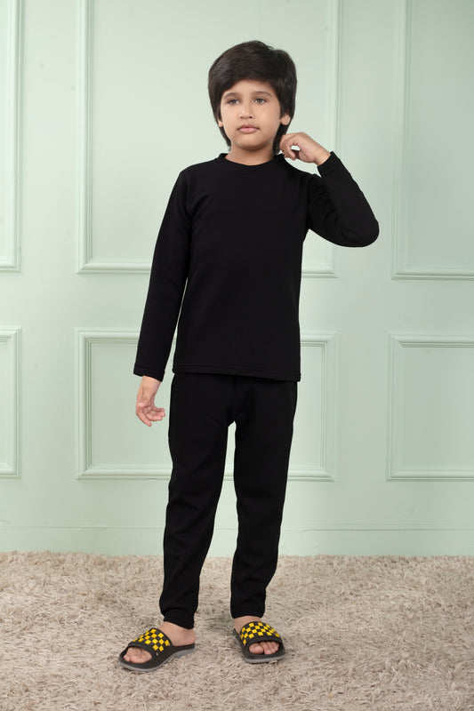 Pure Cotton Waffle Black color Pajama set