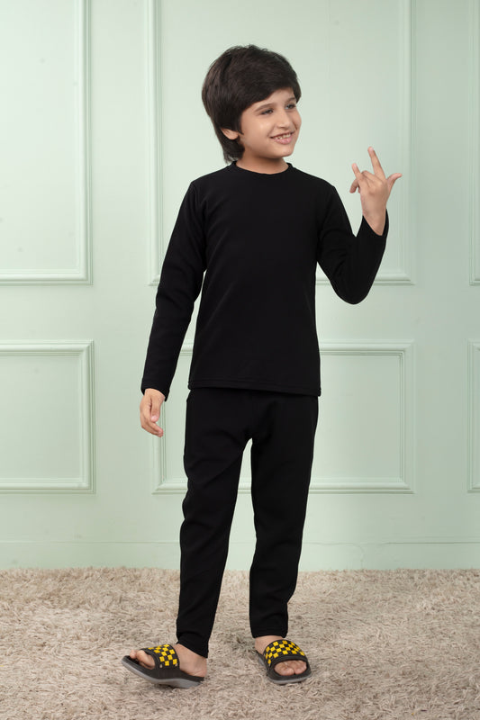 Pure Cotton Waffle Black color Pajama set