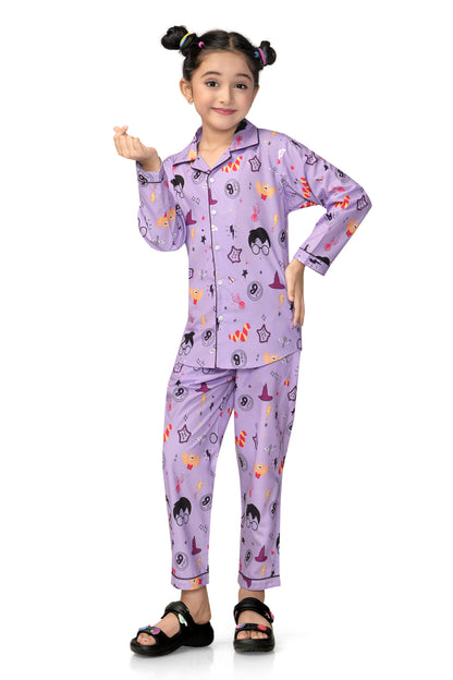 Lavender-Harry-Potter-Printed-Night-Suit-Set-SideView