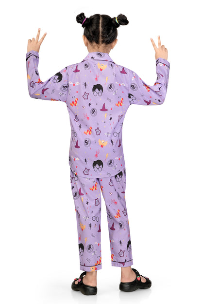 Lavender-Harry-Potter-Printed-Night-Suit-Set-Backview