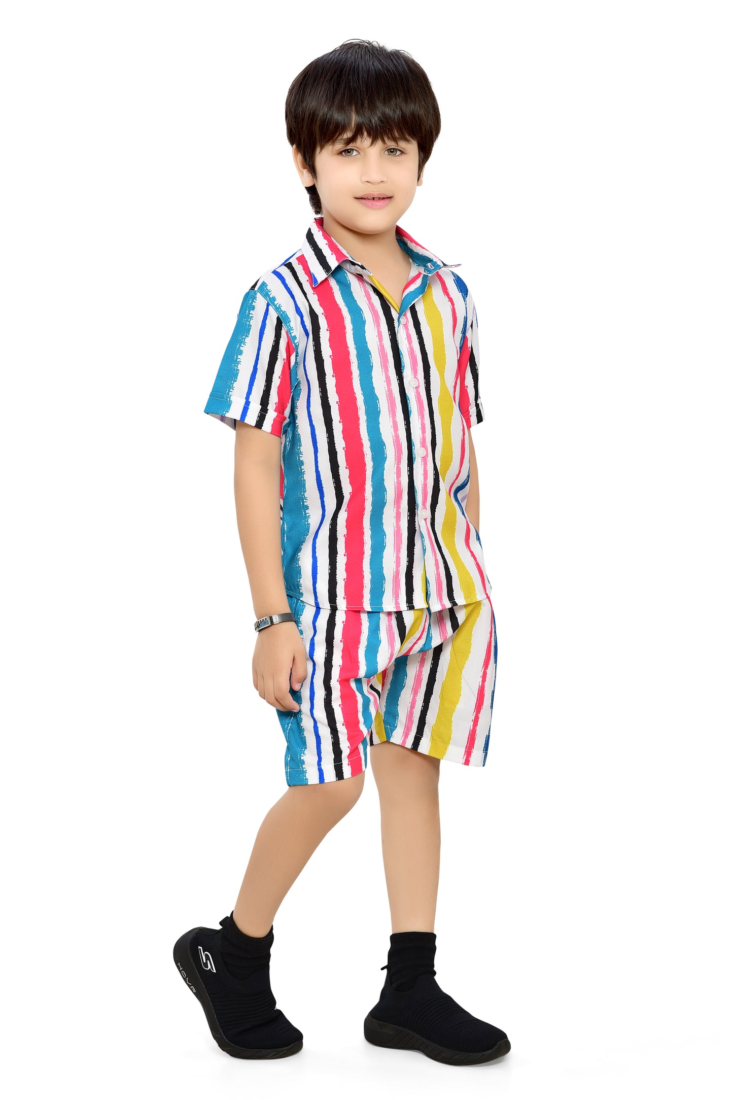 Rainbow Printed Cord Set for Boys