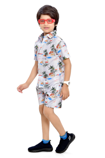 Coconut Multicolor Printed Cord Set for Boys