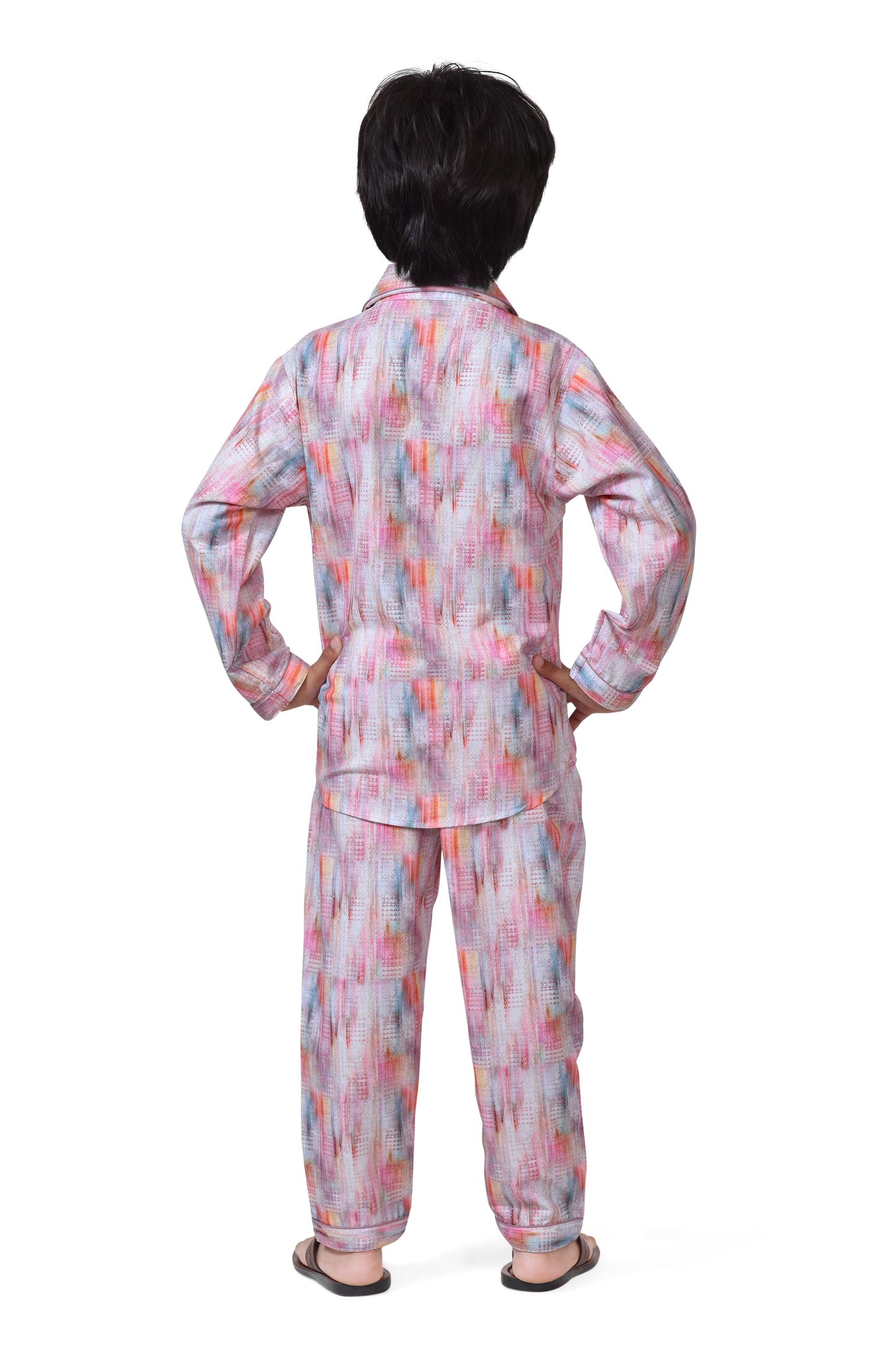 Multicolor Printed Boys' Night Suit – Soft and Cozy Sleepwear