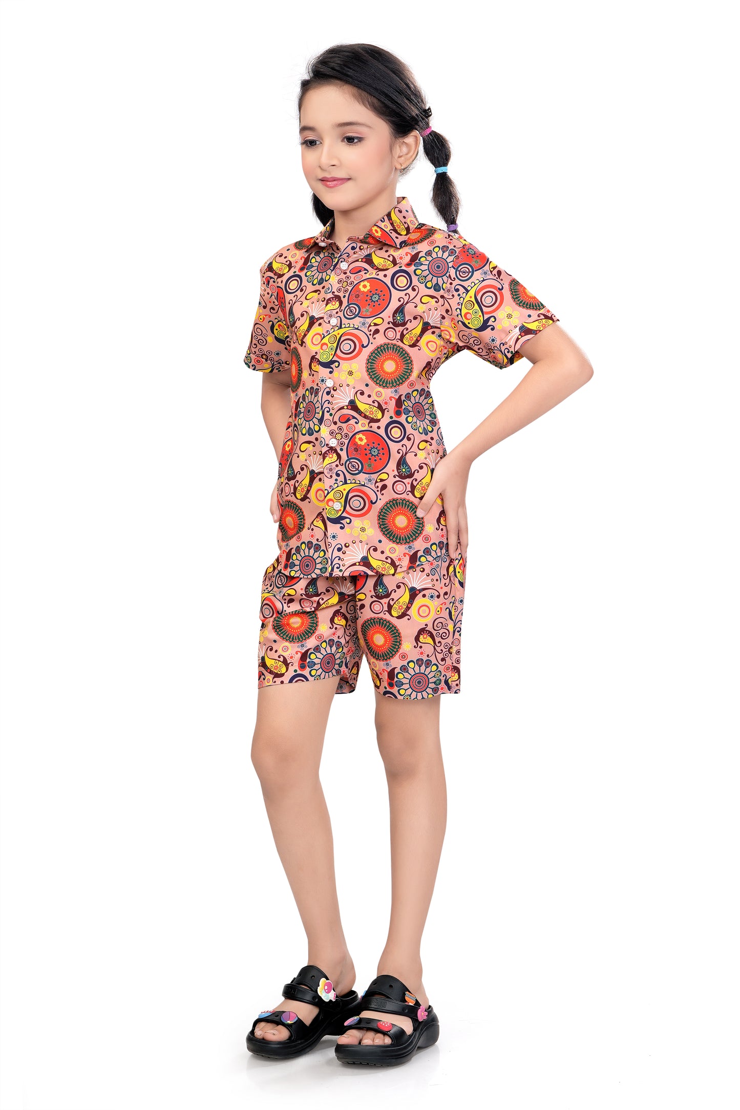 Mandala-Fusion-Printed-Girls-Cotton-Co-Ord-Set