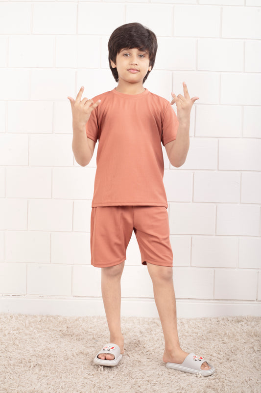Pure_Cotton_Mario_rib_Pinch_shorts_and_t_shirt_set-Front