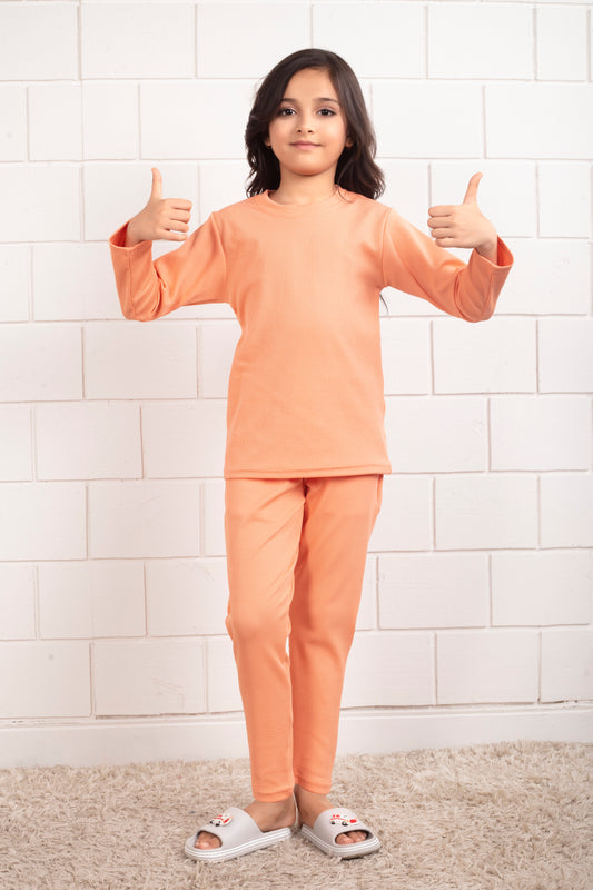 Pure_cotton_Orange_color_kids_pajamas