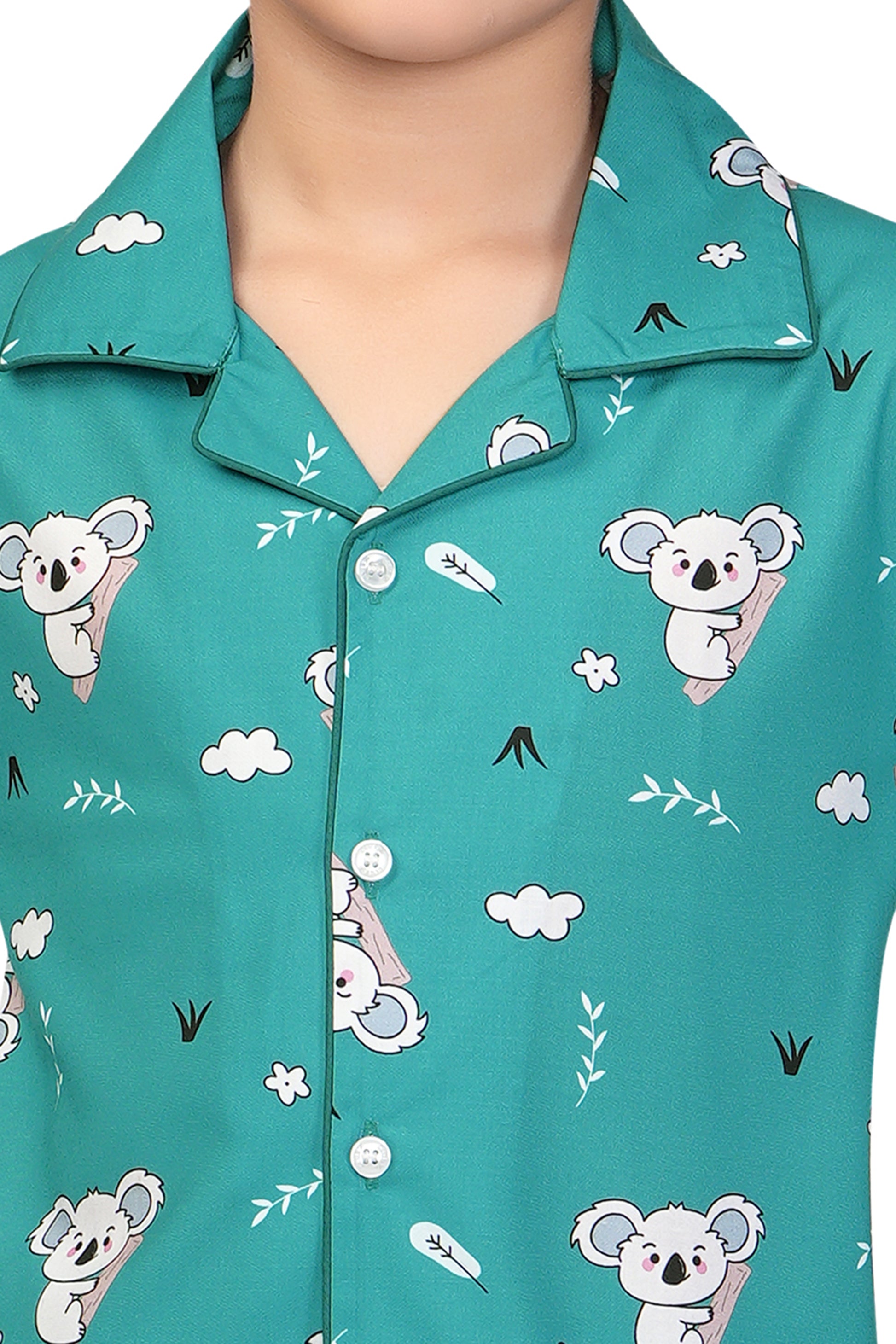 Teddy-Bear-Printed-Girl-Cotton-Nightsuit-Set-Zoomview