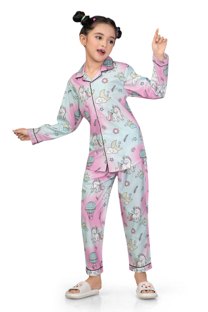 Unicorn-Printed-Cotton-Girl-Nightsuit-Set-Club96