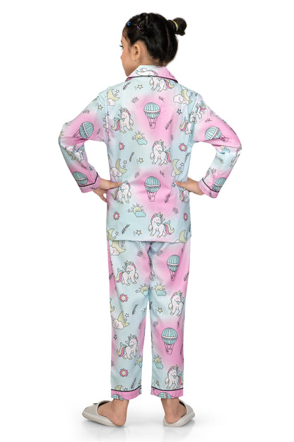 Unicorn-Printed-Cotton-Girl-Nightsuit-Set-BackView