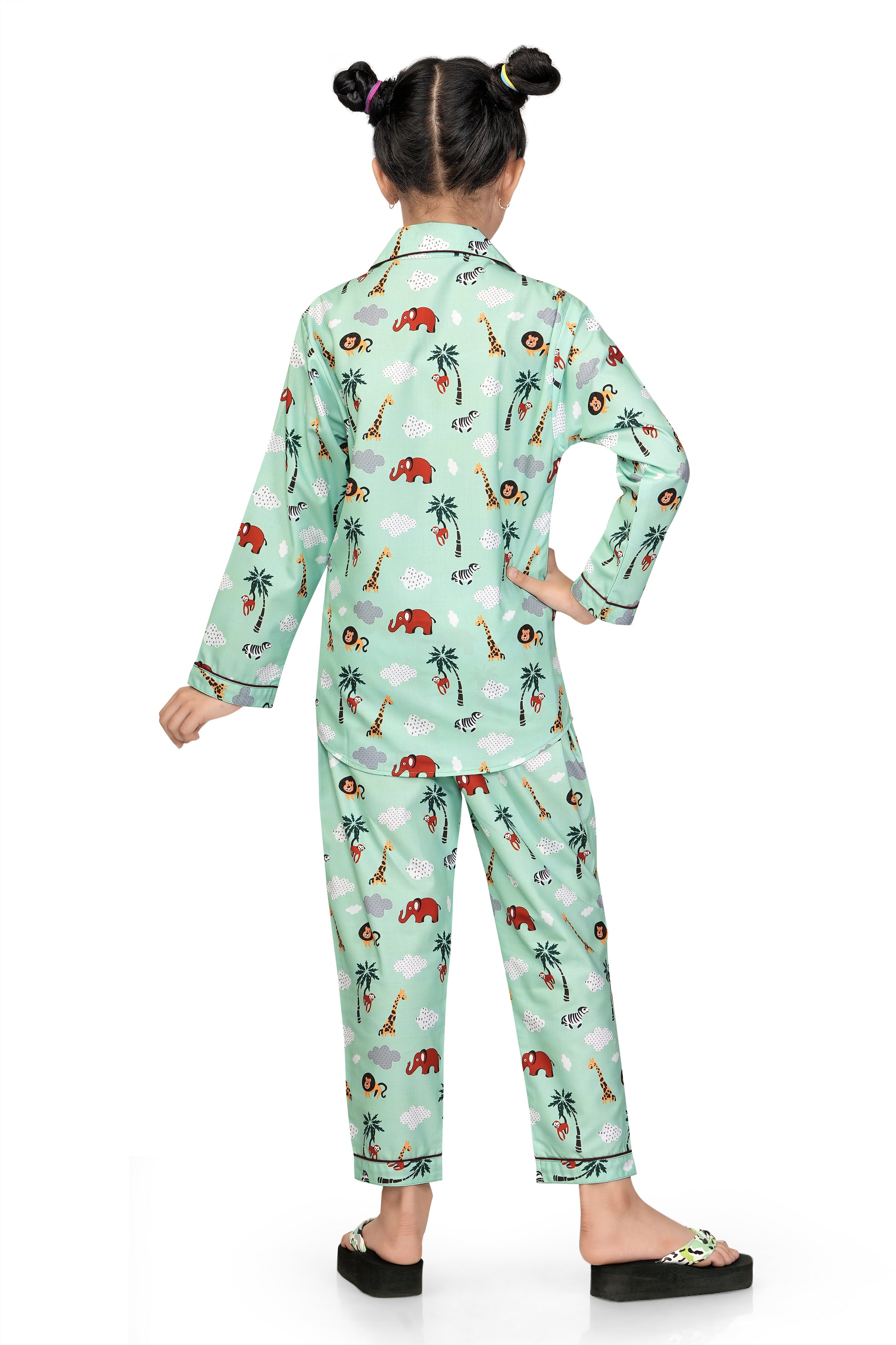 Zoo-Animals-Printed-Girl-Nightsuit-Set-Backview